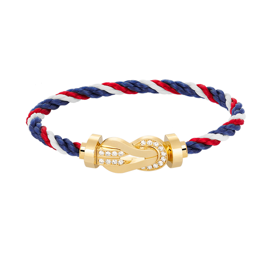 [Angela Jewellery]CHANCE LARGE 8 FIGURE BUCKLE HALF DIAMOND BRACELET GOLD