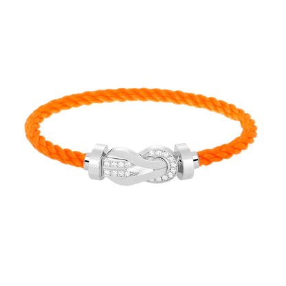 [Angela Jewellery]CHANCE LARGE 8 FIGURE BUCKLE HALF DIAMOND BRACELET SILVER