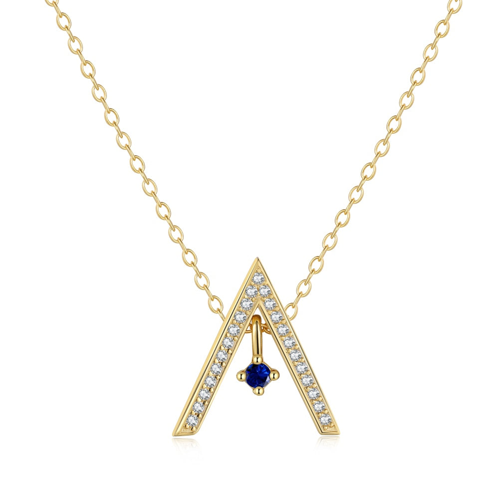Angela Jewelry]Sparkling "A" Shape Necklace