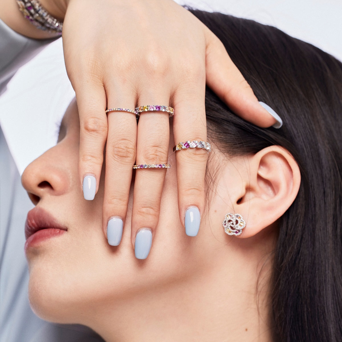 Angela Jewelry]Delicate Vibrant Emerald Cut Daily Ring