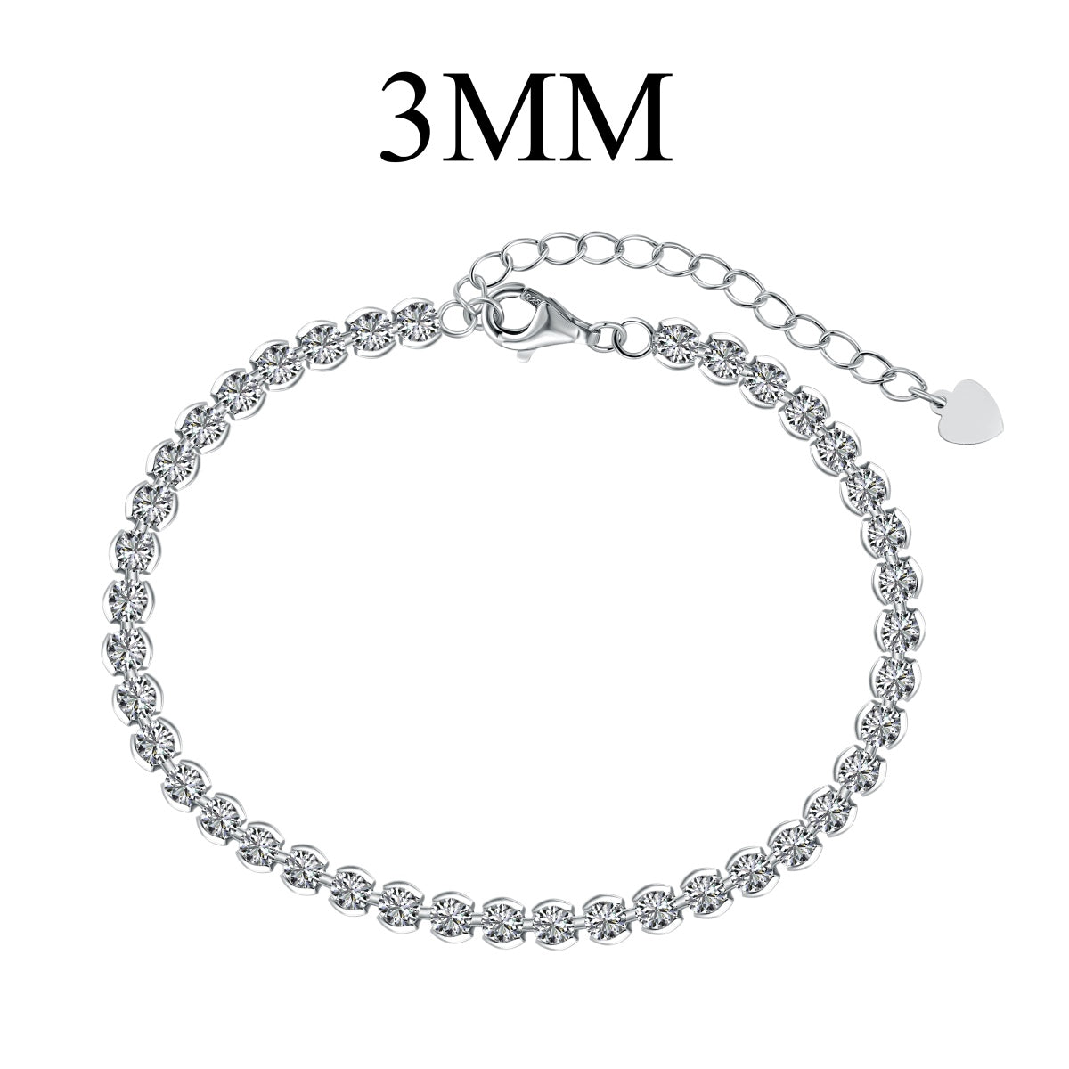 Angela Jewelry]Ornate  Sparkling Round Cut Daily Bracelet