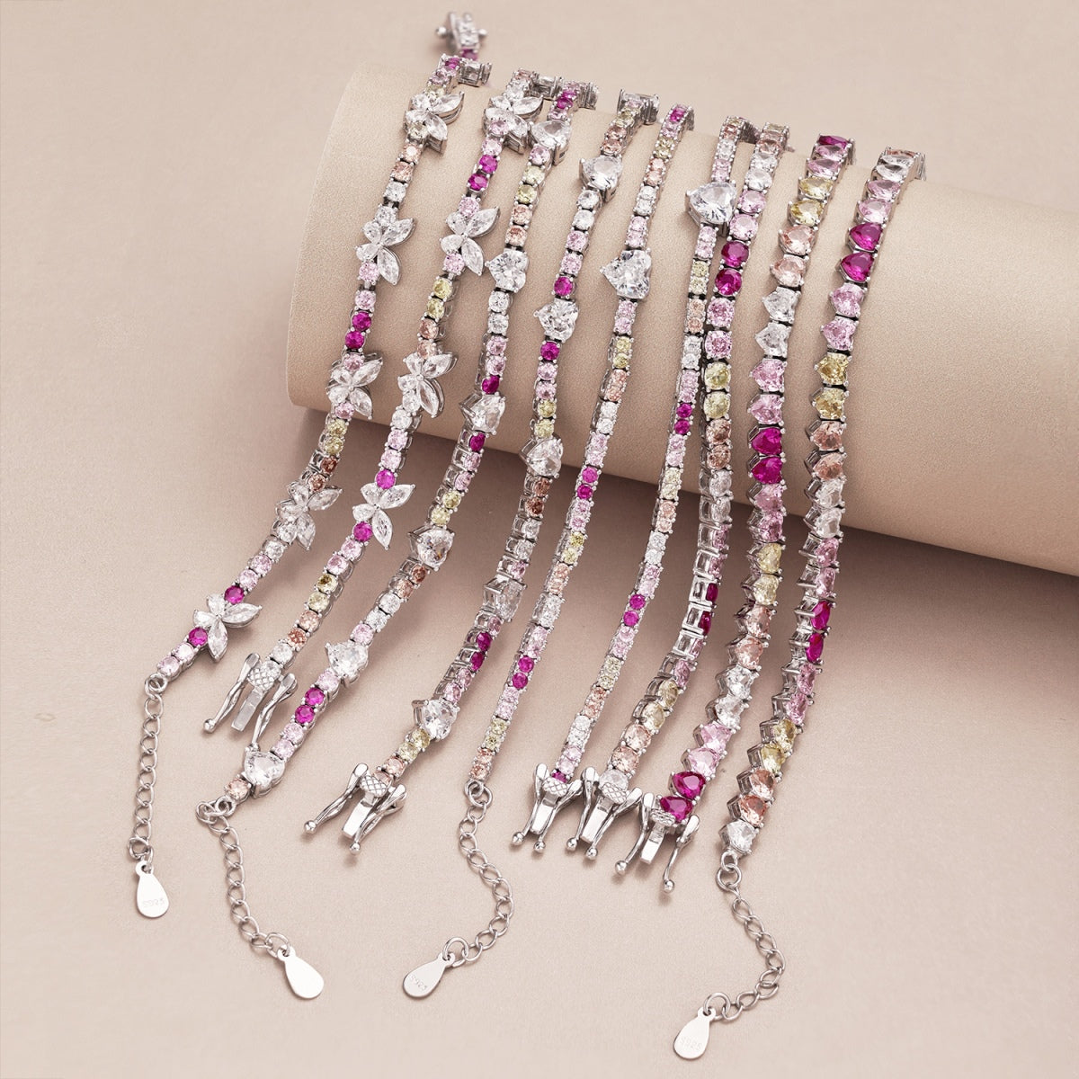 Angela Jewelry]Ornate Colorful Butterfly Shape Round Cut Daily Bracelet