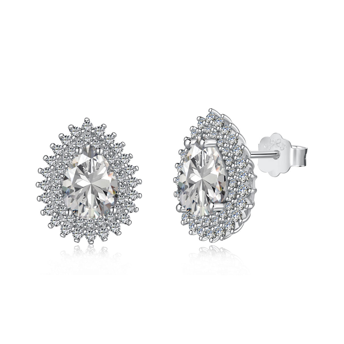Angela Jewelry]Delicate Gorgeous Pear Cut Daily Earrings