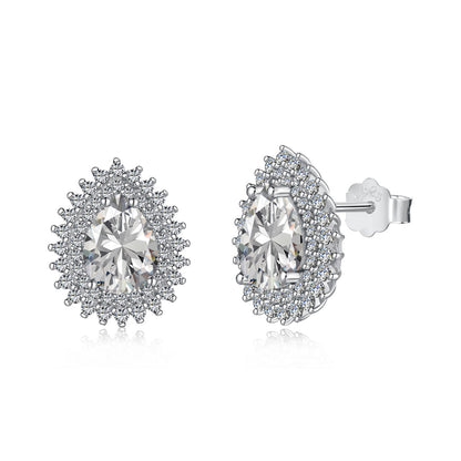 Angela Jewelry]Delicate Gorgeous Pear Cut Daily Earrings