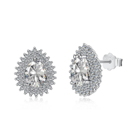 Angela Jewelry]Delicate Gorgeous Pear Cut Daily Earrings