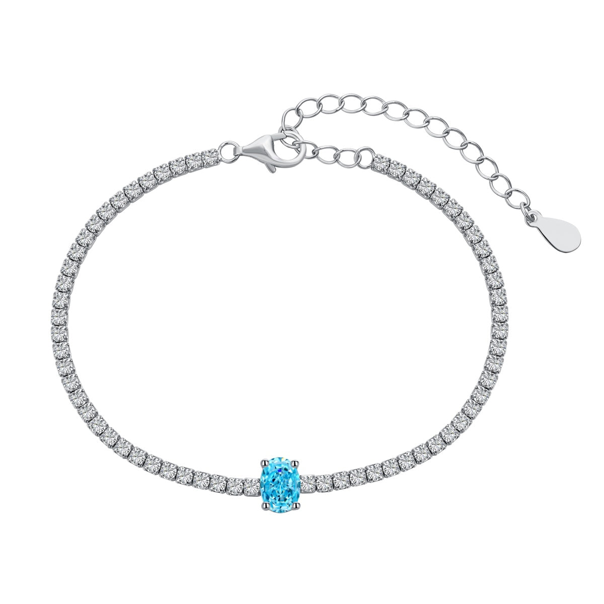 Angela Jewelry]0.75 Carat Exquisite Oval Cut Daily Bracelet