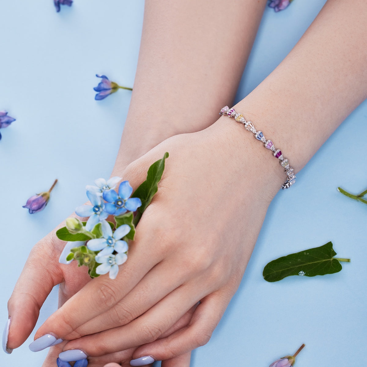 Angela Jewelry]Radiant Water Drop Shape Daily Bracelet