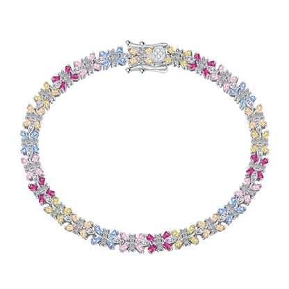 Angela Jewelry]Radiant Colorful Emerald Cut Party Bracelet