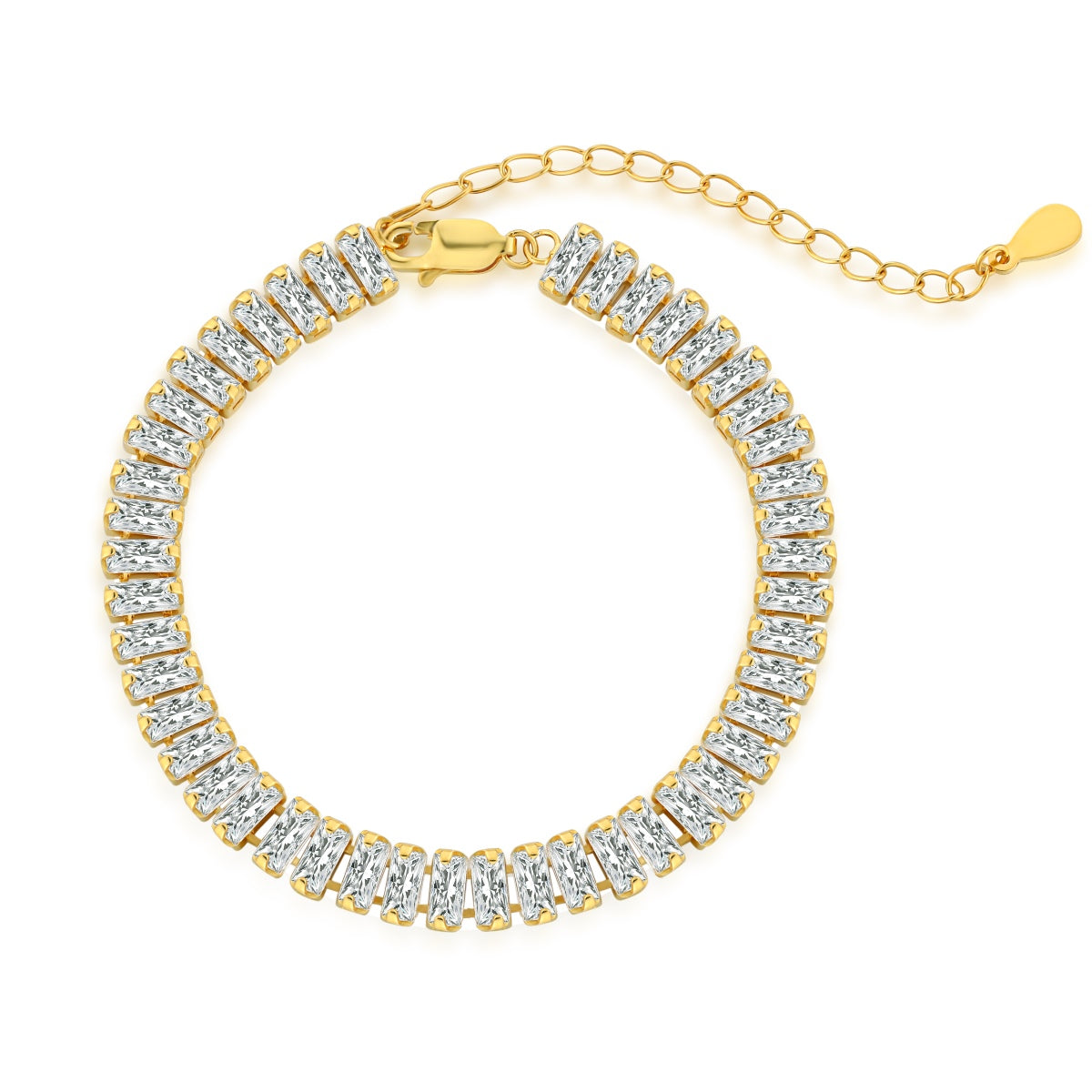 Angela Jewelry]Exquisite Emerald Cut Daily Bracelet