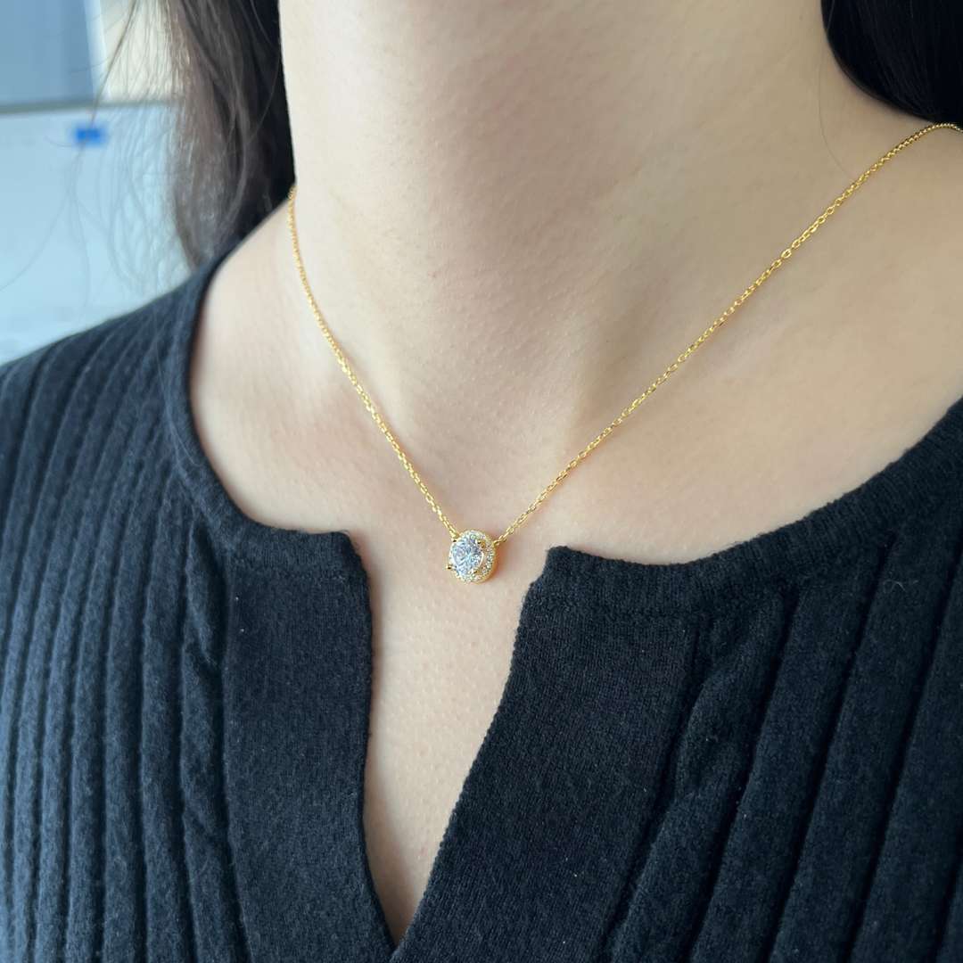 Angela Jewelry]Luxurious Round Cut Necklace