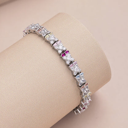 Angela Jewelry]Unique Colorful Flower Shape Daily Bracelet
