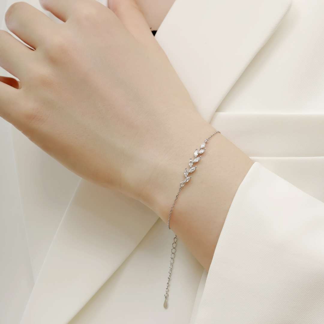 Angela Jewelry]Elegant Wheat Leaves Shape Bracelet