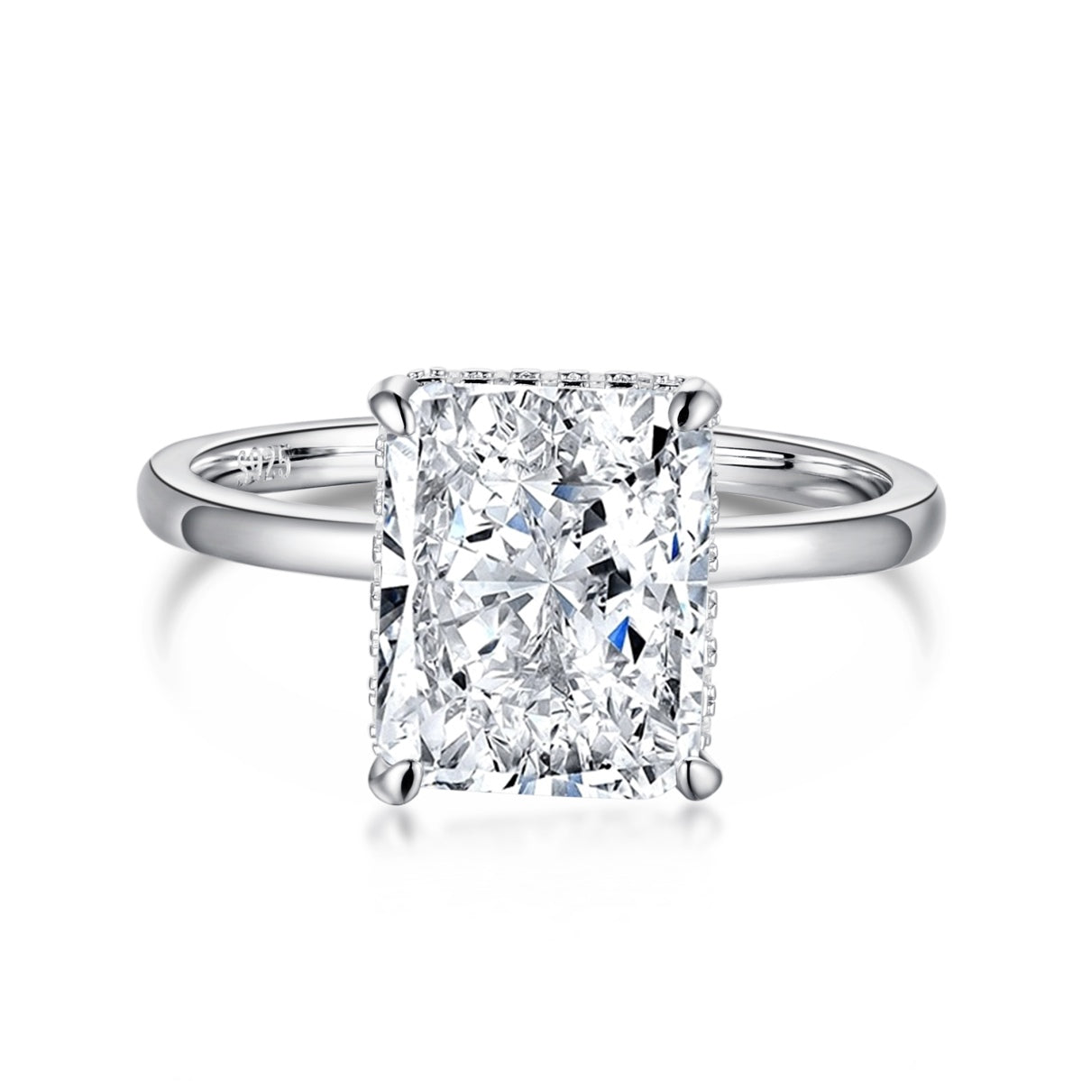 Angela Jewelry]4.0 Carat Ornate Enchanting Radiand Cut Banquet Ring