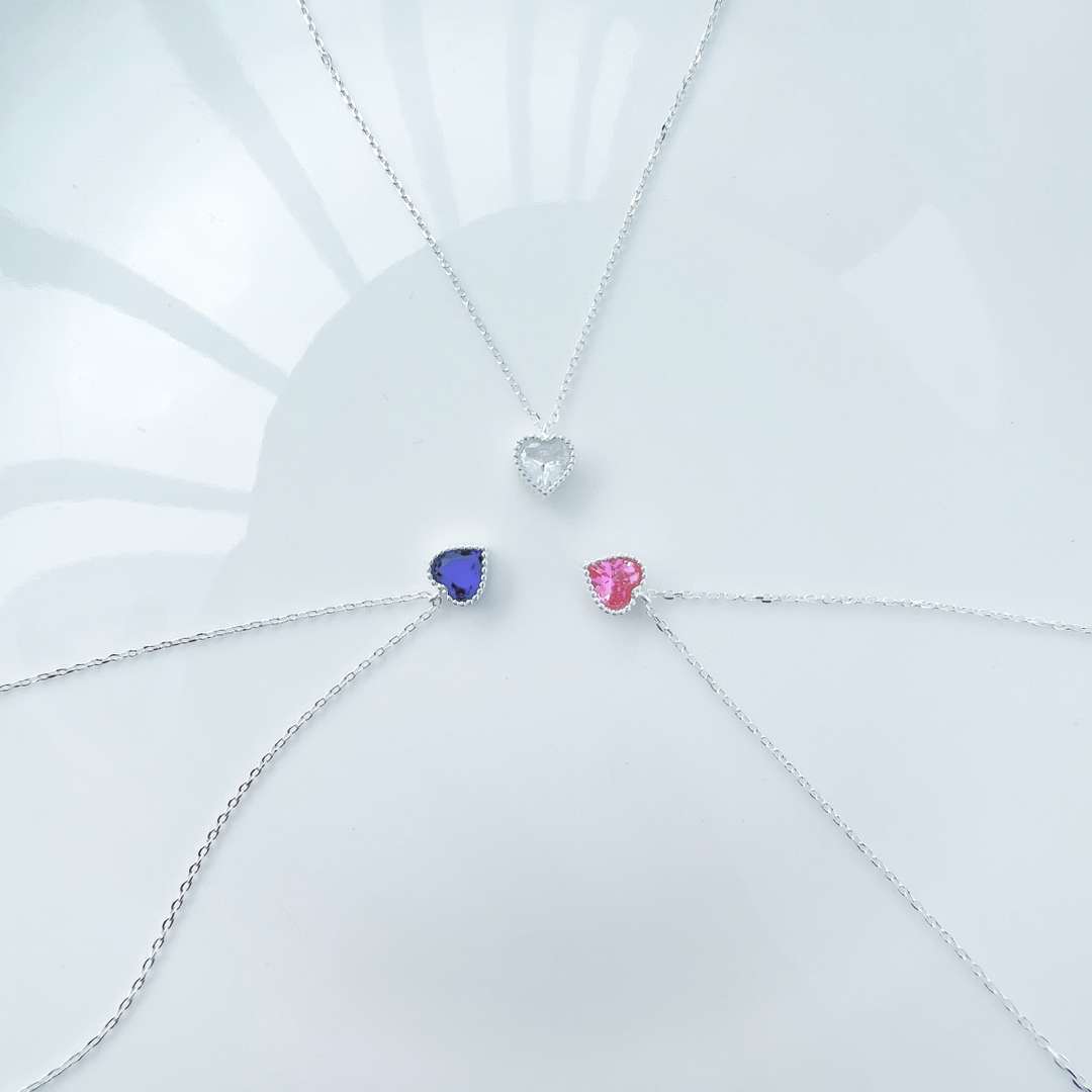 Angela Jewelry]Ornate Heart Shape Necklace