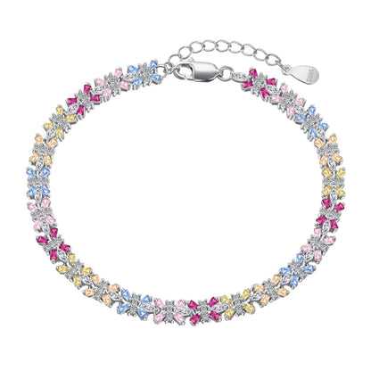 Angela Jewelry]Radiant Colorful Emerald Cut Party Bracelet