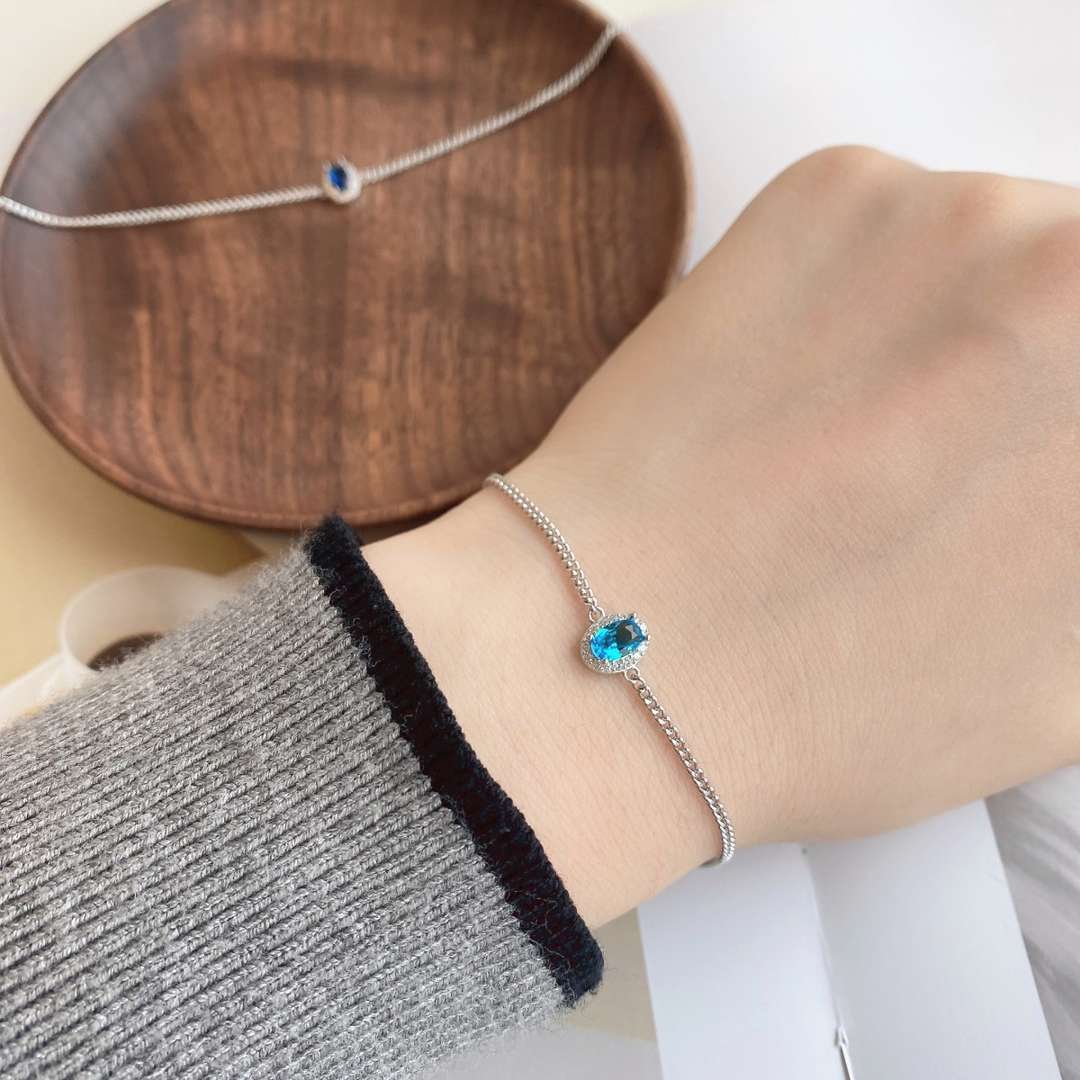 Angela Jewelry]Exquisite Oval Shape Bracelet