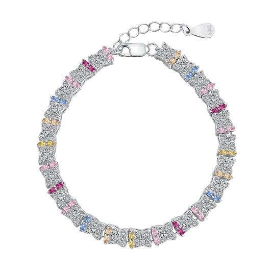 Angela Jewelry]Unique Colorful Flower Shape Daily Bracelet