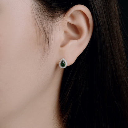 Angela Jewelry]Luxurious Water Drop Shape Earrings