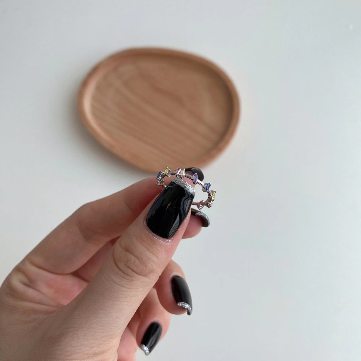 Angela Jewelry]Unique Trapezoid Cut Daily Ring