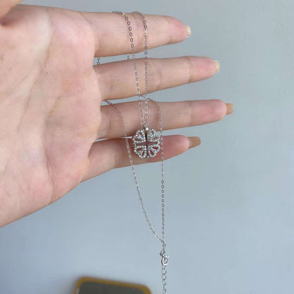 Angela Jewelry]Ornate Heart Cut Flower Shape Necklace