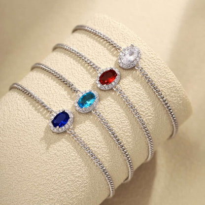 Angela Jewelry]Exquisite Oval Shape Bracelet