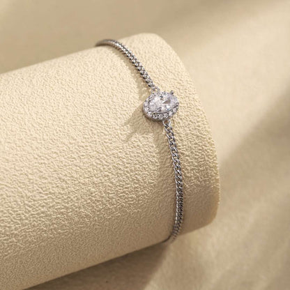 Angela Jewelry]Exquisite Oval Shape Bracelet