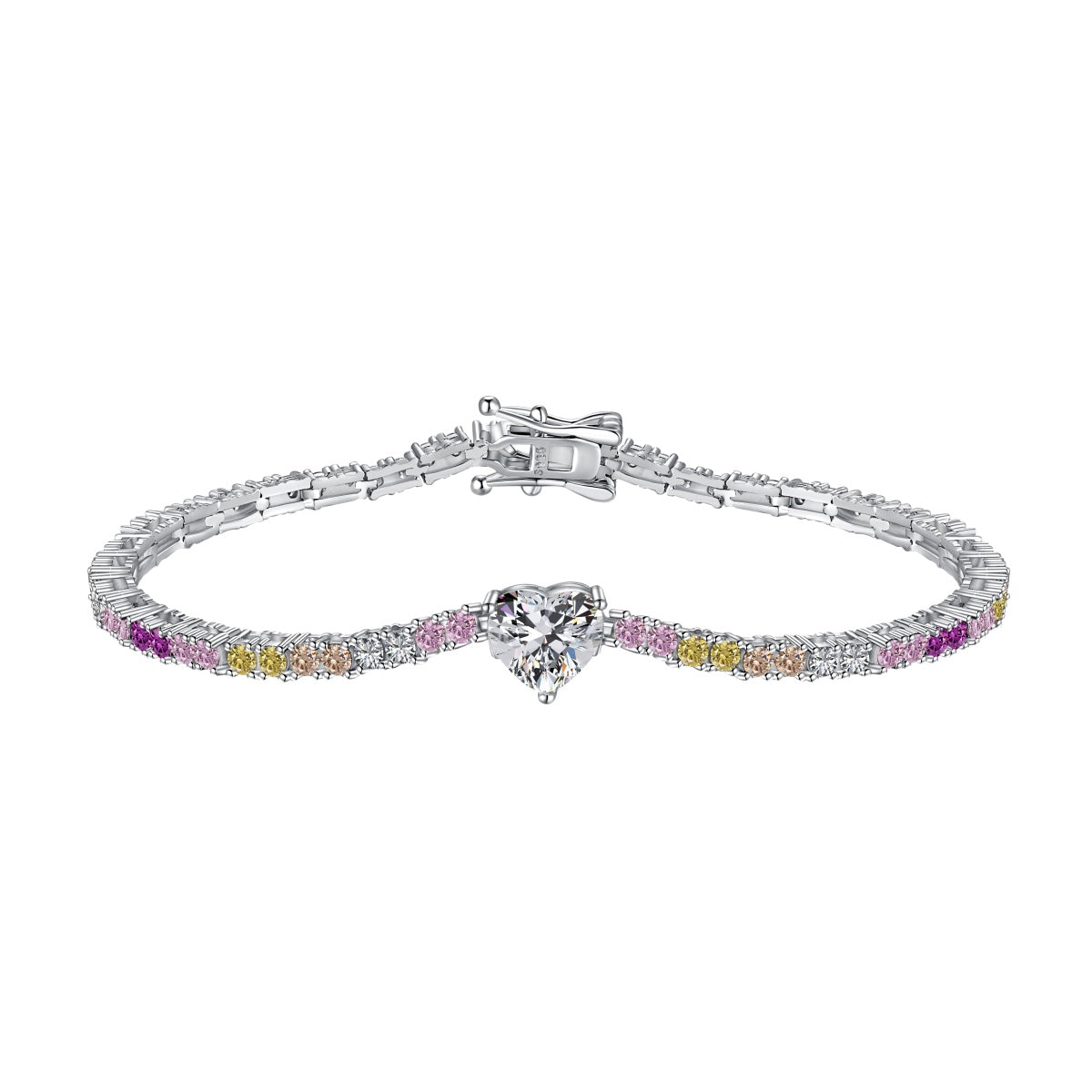 Angela Jewelry]Delicate Romantic Heart Shape Lover Bracelet