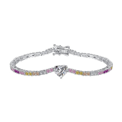 Angela Jewelry]Delicate Romantic Heart Shape Lover Bracelet