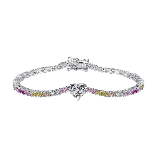 Angela Jewelry]Delicate Romantic Heart Shape Lover Bracelet