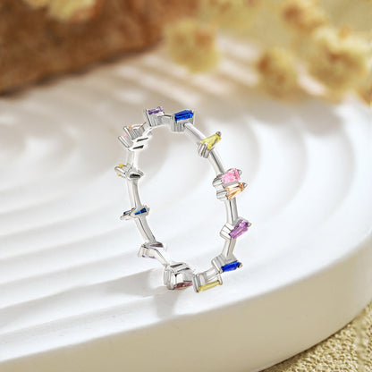 Angela Jewelry]Unique Trapezoid Cut Daily Ring