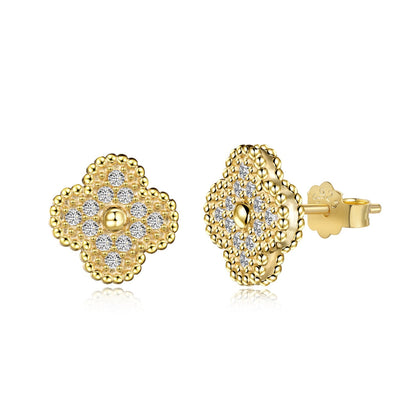 Angela Jewelry]Four Leaf Clover Fashion Earrings