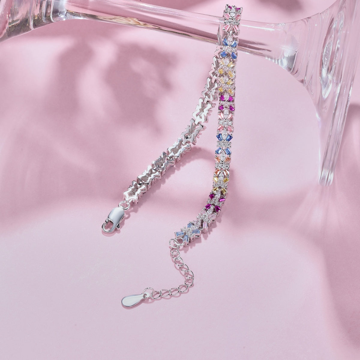 Angela Jewelry]Radiant Colorful Emerald Cut Party Bracelet