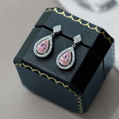Angela Jewelry]Ornate Delicate Water Drop Shape Banquet Earrings