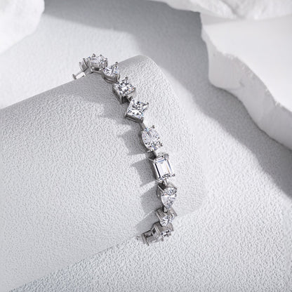 Angela Jewelry]Unique Exquisite Multi Cut Daily Bracelet