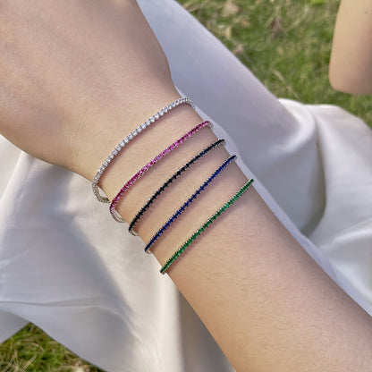 Angela Jewelry]Radiant Colorful Round Cut Party Bracelet