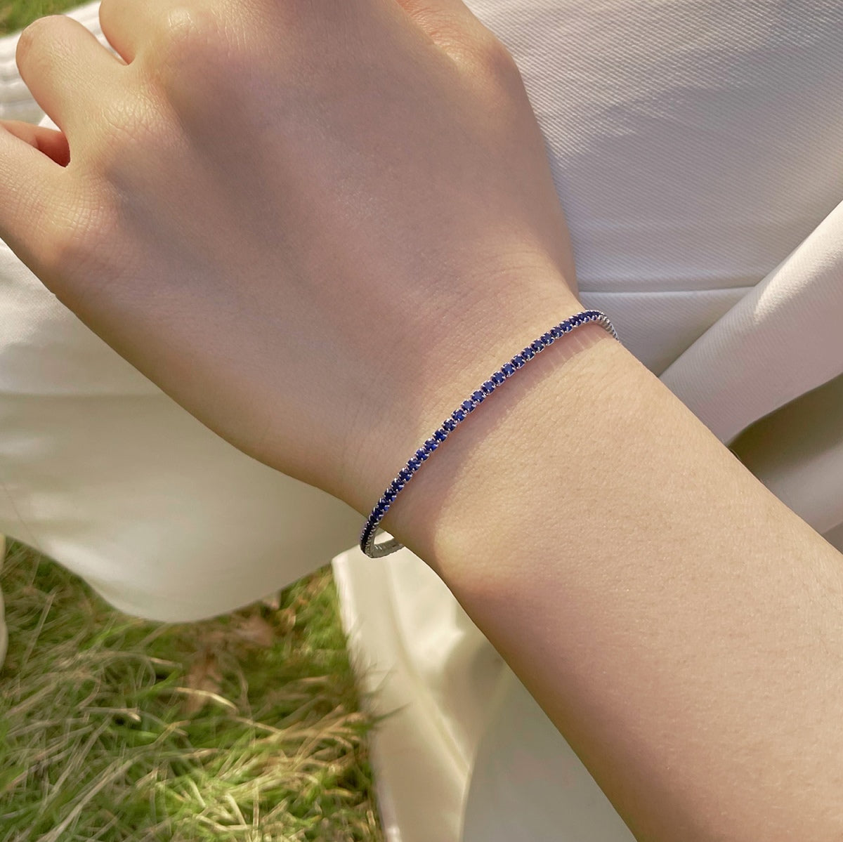 Angela Jewelry]Radiant Colorful Round Cut Party Bracelet