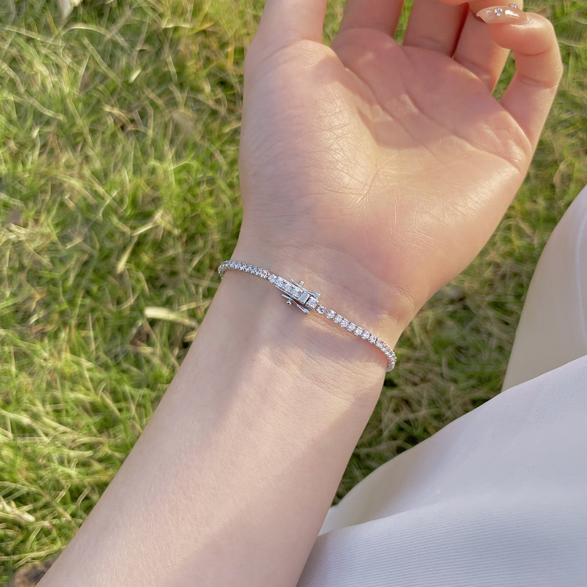 Angela Jewelry]Radiant Colorful Round Cut Party Bracelet