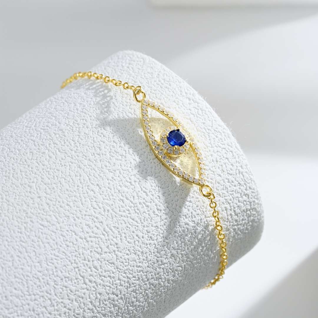 Angela Jewelry]Devil's Eye Hollow Design Bracelet