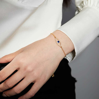 Angela Jewelry]Devil's Eye Hollow Design Bracelet