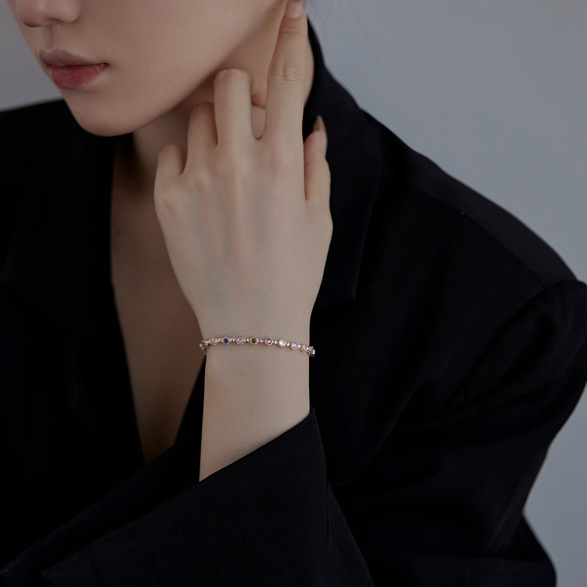 Angela Jewelry]Sparkling Exquisite Round Cut Party Bracelet