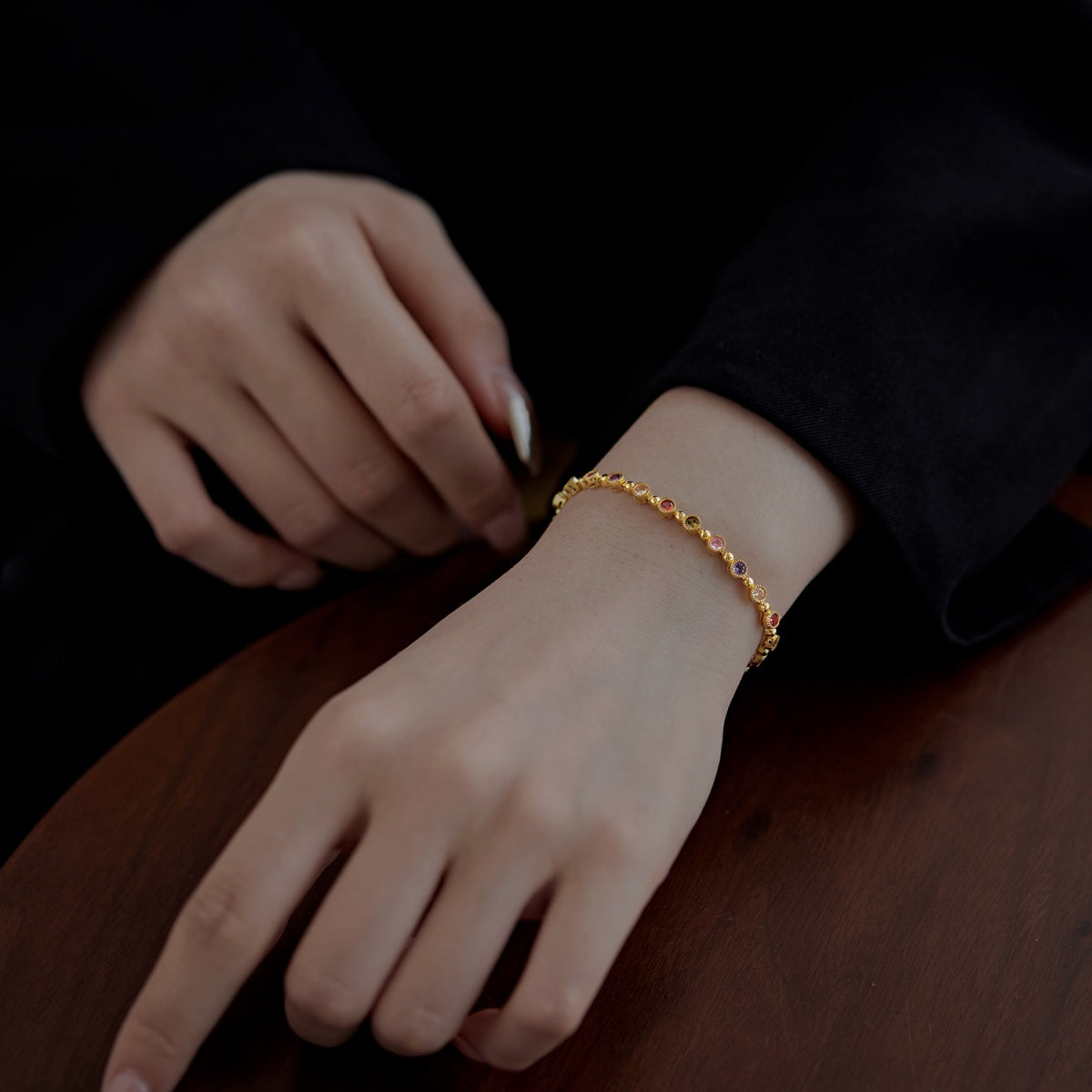 Angela Jewelry]Sparkling Exquisite Round Cut Party Bracelet