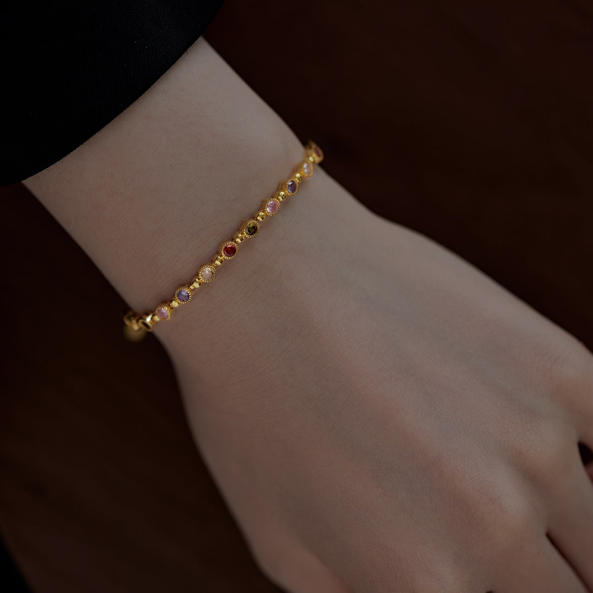 Angela Jewelry]Sparkling Exquisite Round Cut Party Bracelet