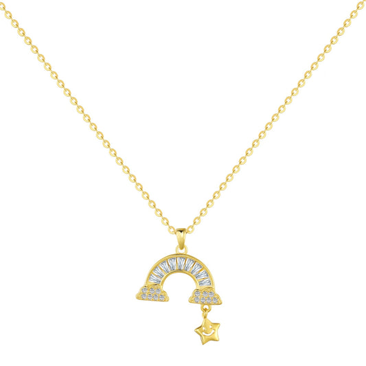 Angela Jewelry]Unique Rainbow Star Necklace