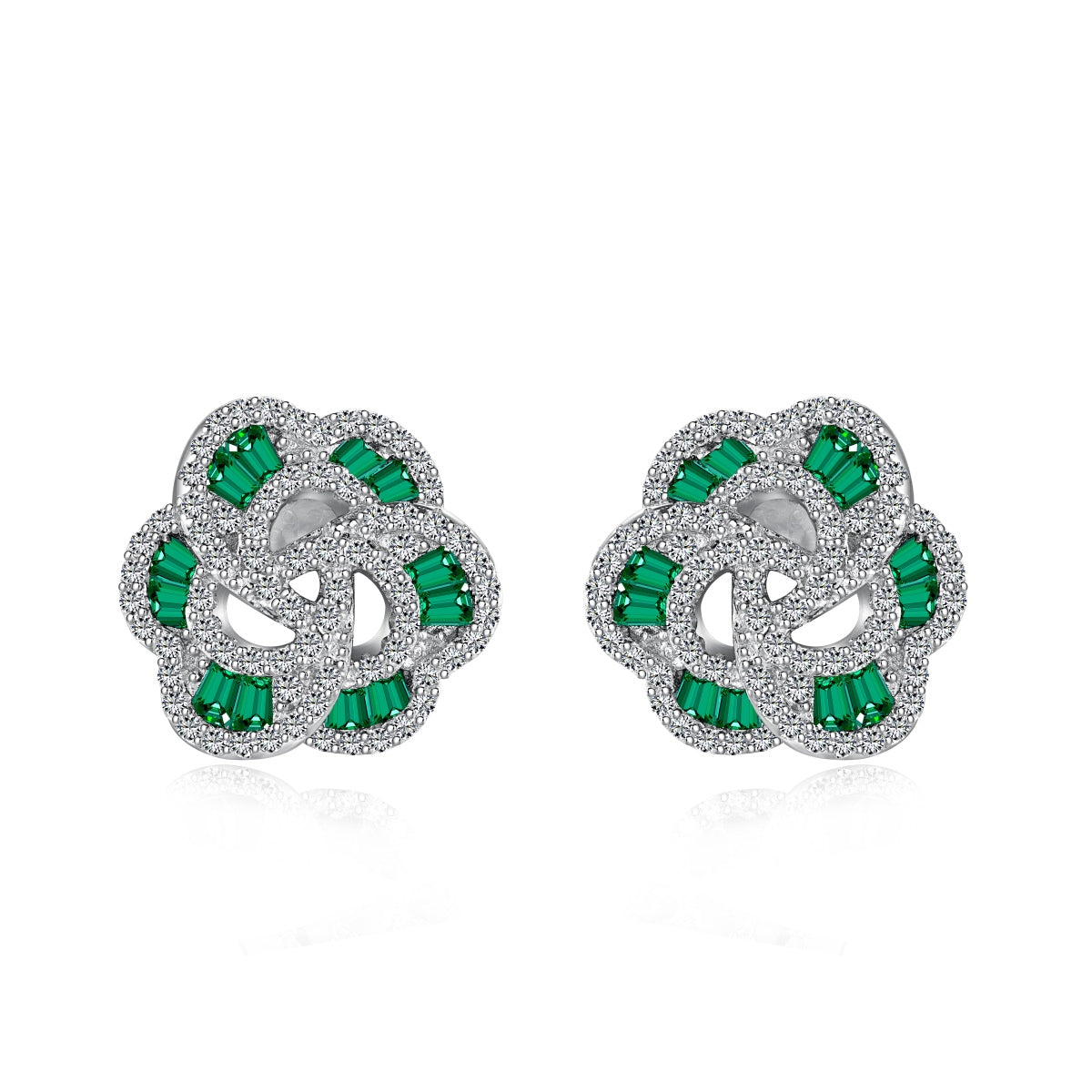 Angela Jewelry]Exquisite Flower Shape Daily Earrings