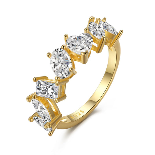 Angela Jewelry]Delicate Multi Cut Ring