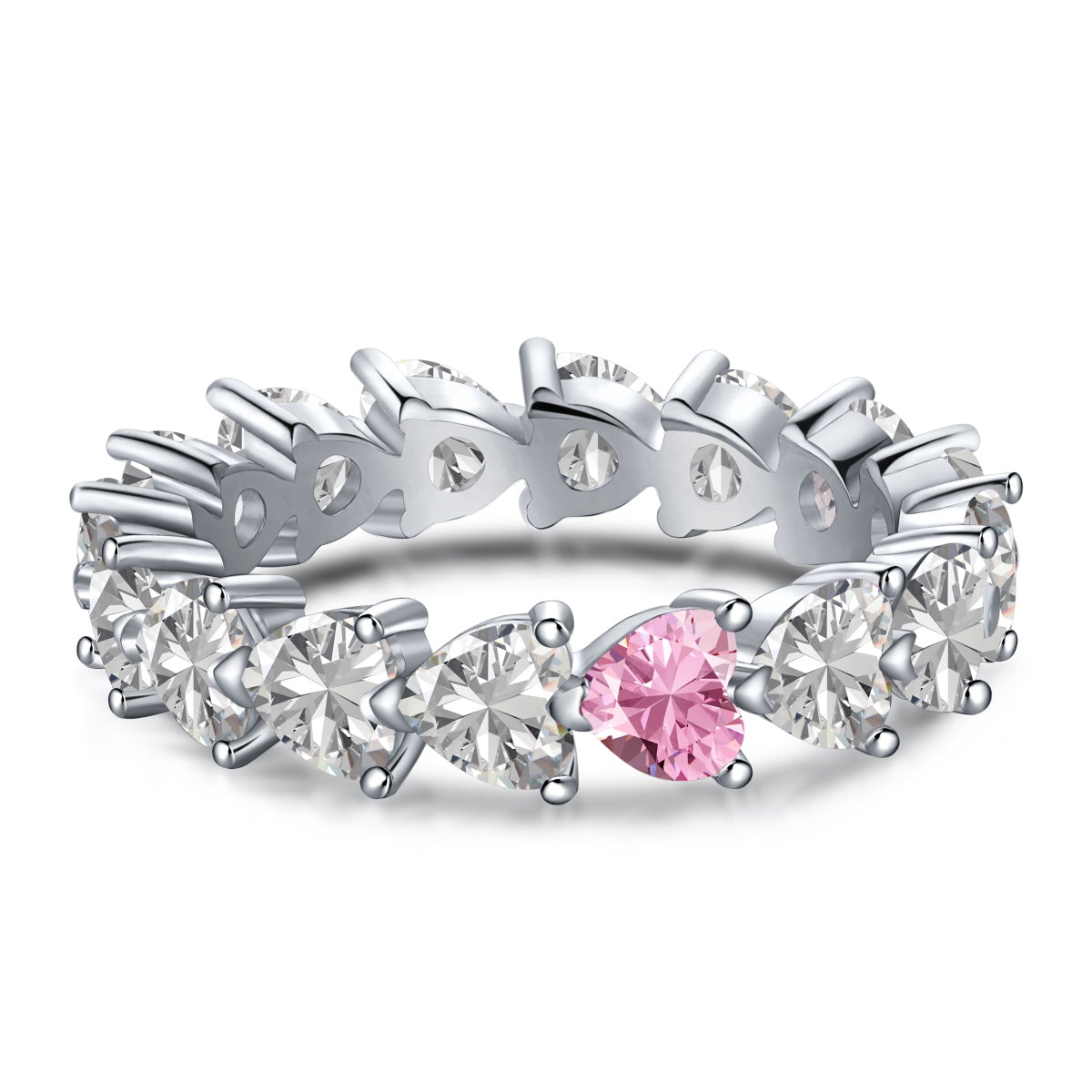 Angela Jewelry]0.25 Carat Radiant Romance Heart Cut Lover Ring