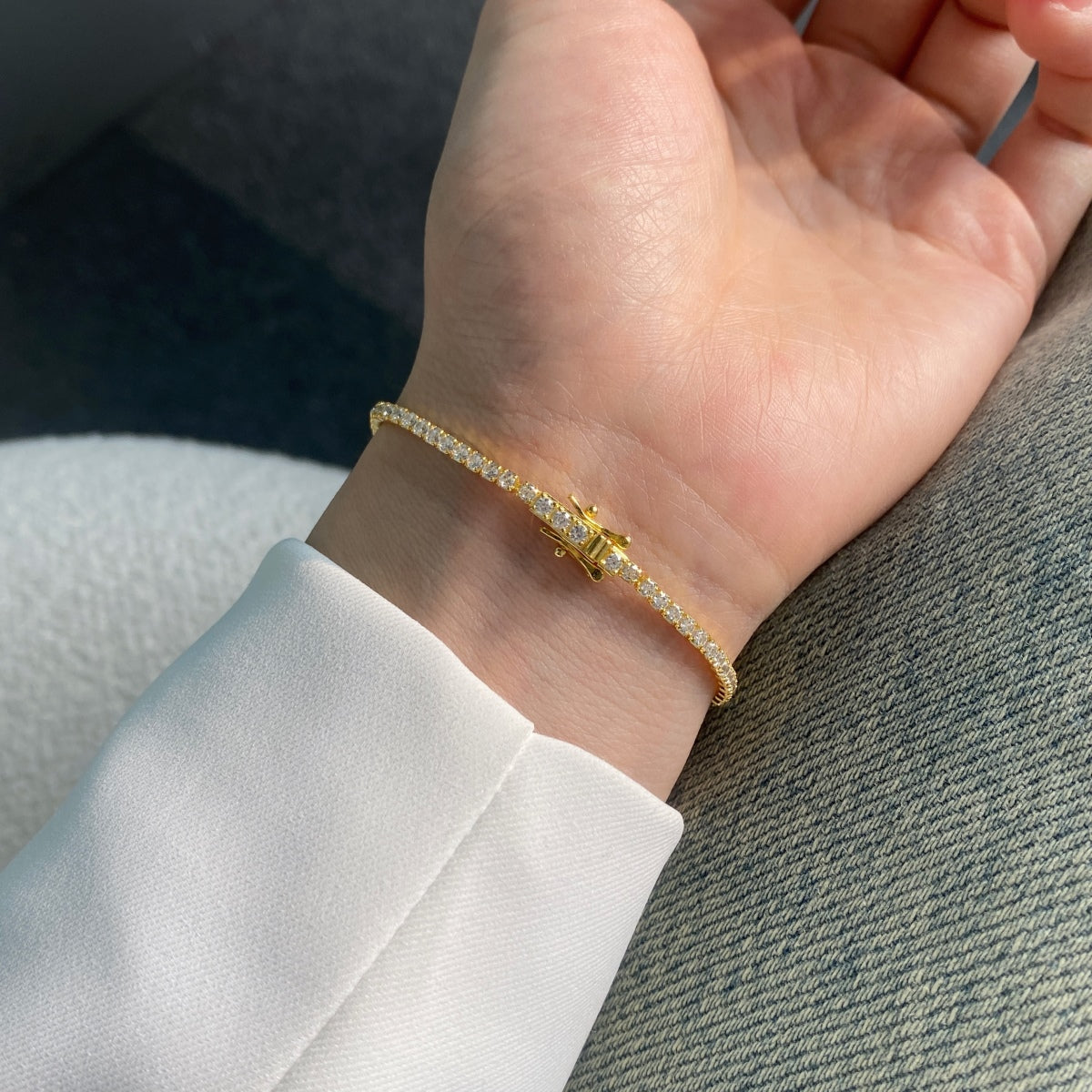 Angela Jewelry]Radiant Colorful Round Cut Party Bracelet