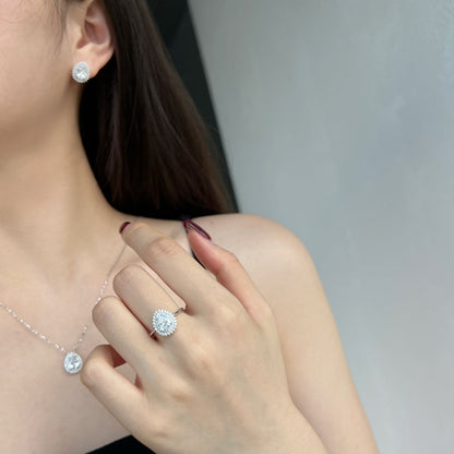 Angela Jewelry]Delicate Gorgeous Pear Cut Daily Earrings