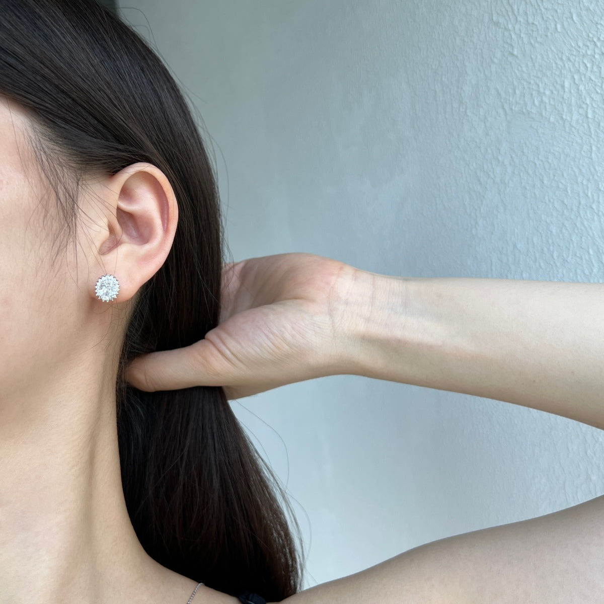 Angela Jewelry]Delicate Radiant Oval Cut Daily Earrings