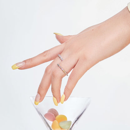 Angela Jewelry]Charming Colorful Round Cut Daily Ring